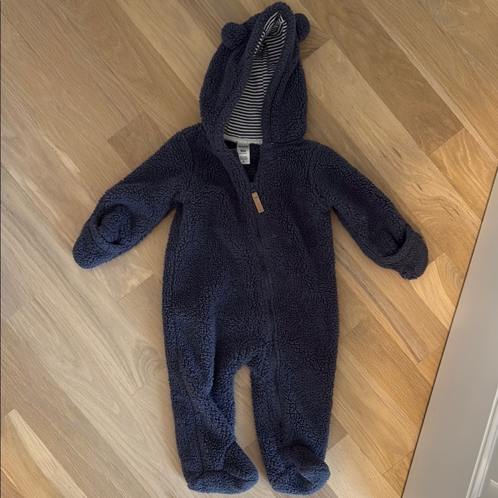 Cozy Navy Blue Kids One Piece